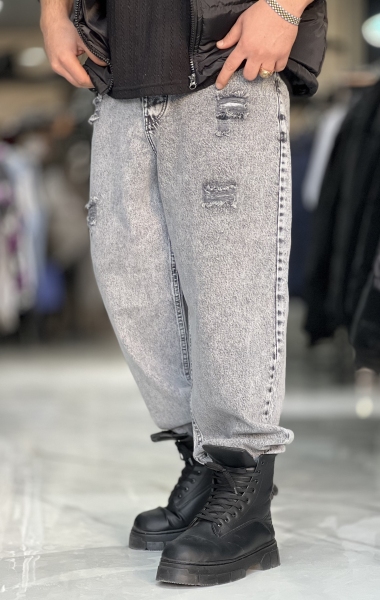 شلوار بگ ZARA طوسی زاپ New