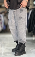 شلوار بگ ZARA طوسی زاپ New