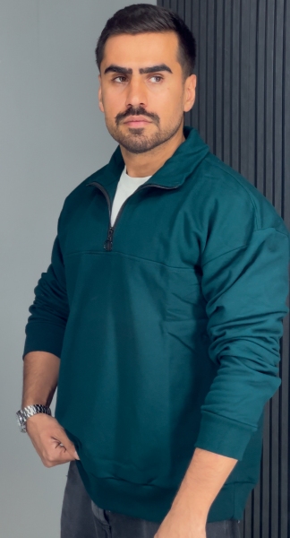 دورس نیم زیپ پنبه کله غازی