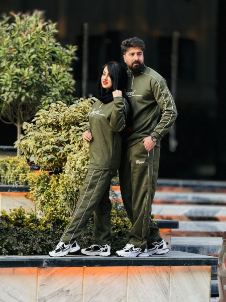 ست نیم زیپ سوییت سبز کله غازی