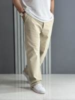 شلوار بگ استایل کتان نیل کرم ( کمر کش /قد 105سانت )