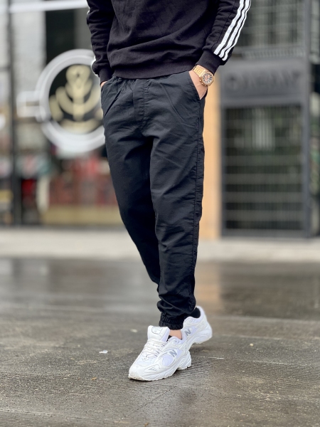 شلوار اسلش کتان نیل Denim مشکی دمپاکش