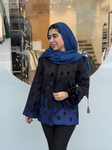 کت پایین طرحدار یقه گرد