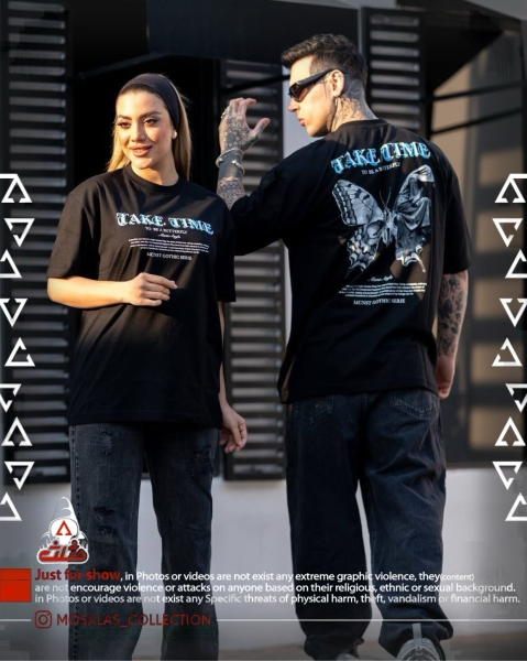 تیشرت پشت چاپ پروانه ای بی ال