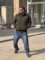 کاپشن پارچهt.siضد آب و بادگیر سبز تیره