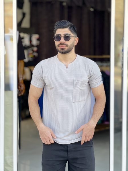 تیشرت یقه کوبایی مراکش Azad طوسی