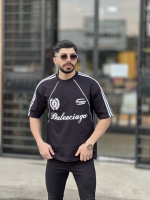 تیشرت دورس دو نخ Balenciaga سه خط مشکی