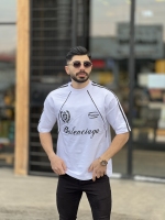 تیشرت دورس دو نخ Balenciaga سه خط سفید