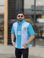 تیشرت دورس نیم زیپ کیت آرژانتین آبی
