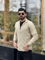 پیراهن آستین بلند بیسکوییتی Azad کرمی