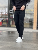 شلوار اسکینی جین کجراه Zara مشکی ساده کد 685