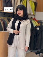 مانتو شومیزی کتیبه آستین سه رب