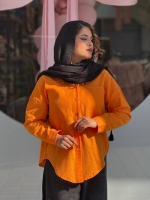 شومیز دکمه چوبی لینن بهاره