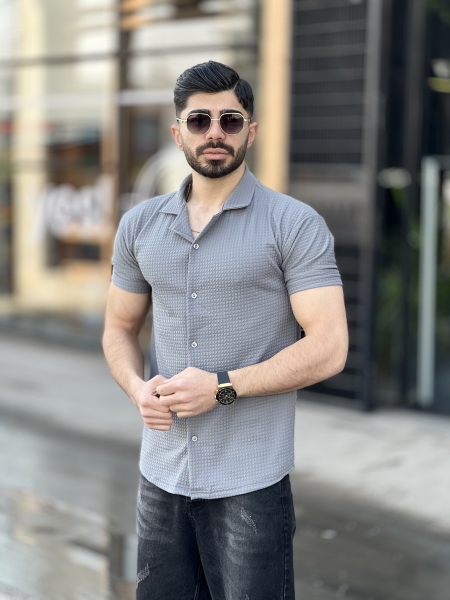 پیراهن مراکش یقه انگلیسی Iran طوسی
