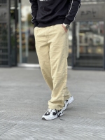 شلوار نیم بگ دمپابند کتان نیل Arizo کرمی