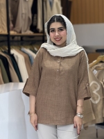 مانتو جلو بسته اسلپ کمردار
