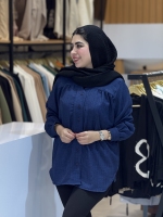 مانتو سینه چین جلو دکمه