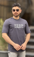 تیشرت طرح keep طوسی
