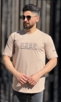 تیشرت طرح keep کرم