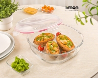 ظرف شیشه ای سرو ونگهداری مربع 3.750 لیتر