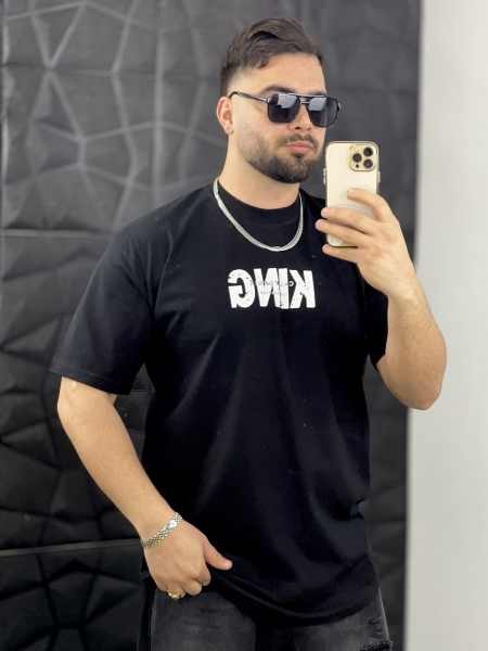 تیشرت نخ 26 KING مشکی
