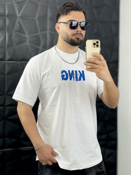 تیشرت نخ 26 KING سفید