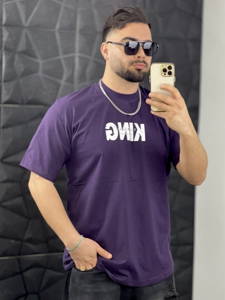 تیشرت نخ 26 KING بنفش