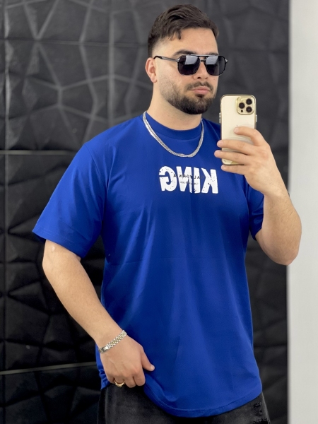 تیشرت نخ 26 KING آبی