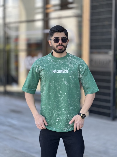 تیشرت دورس دو نخ Machineist آبرنگی سبز
