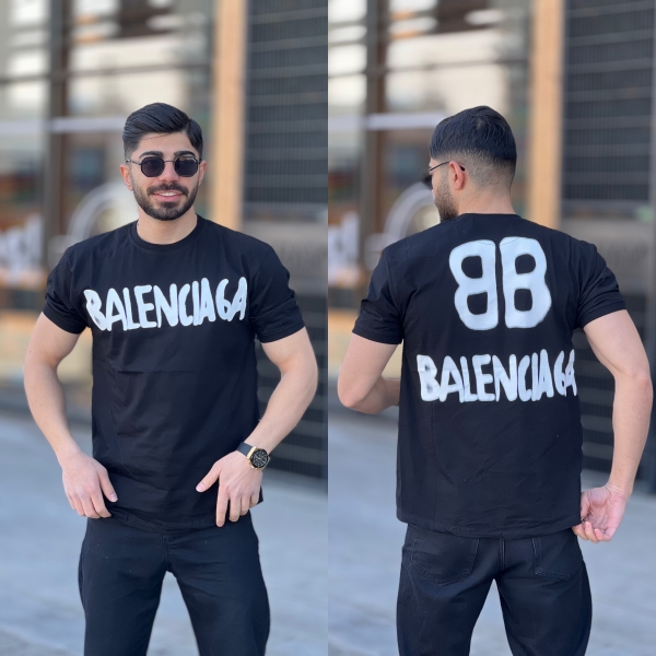 تیشرت استاندارد Balenciaga پشت چاپ مشکی