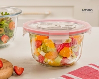 کاسه گرد شیشه ای دربدار کوچک