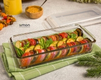 ظرف شیشه ای مستطیل 1.4 لیتر