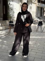 ست کت و شلوار آستین راه راه