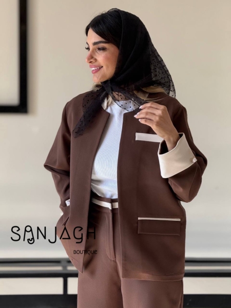 ست کت و شلوار آستین دوبل