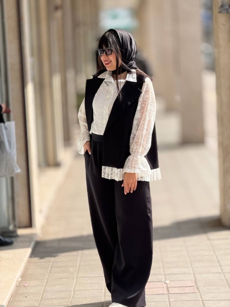 ست وست شلوار شومیز دانتل