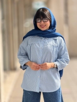 شومیز راه راه سینه چین