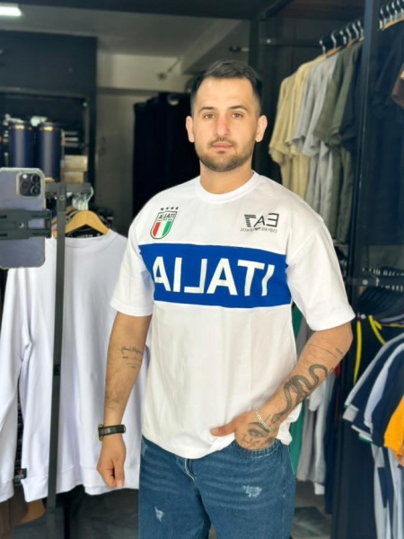 تیشرت باکسی کیت باشگاهی ITALIA رنگ سفید