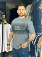 تیشرت باکسی ایربراش شده balen رنگ طوسی