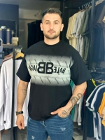 تیشرت باکسی ایربراش شده balen رنگ مشکی