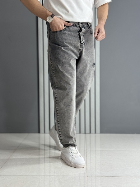 شلوار جین مام استایل طوسی ( قد 105 سانت )