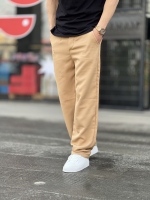 شلوار نیم بگ پارچه ای Zizo کرمی تیره