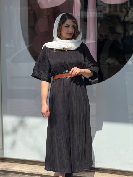 پیراهن بلند کمربندی