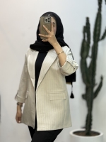 کت راه راه آستین کجراه