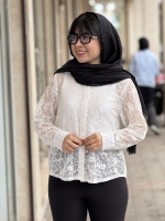 شومیز دانتل سفید الشن