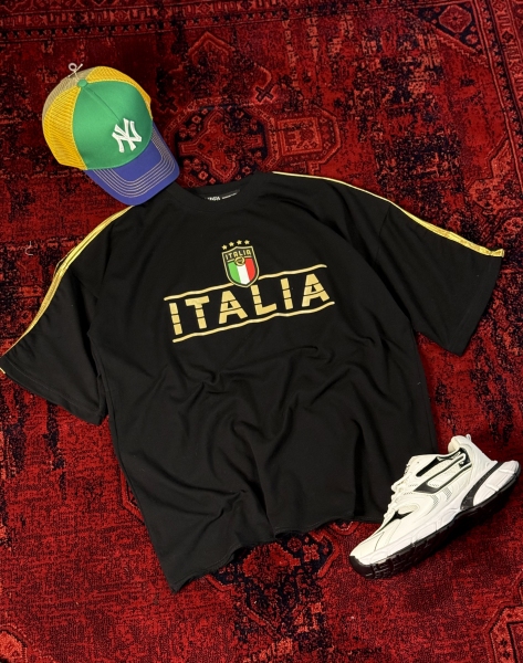 تیشرت آستین کوتاه ITALIA مشکی