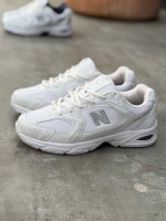 کتونی سایز بزرگ New Balance 530 سفید تمام