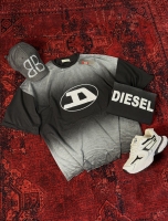 تیشرت آستین کوتاه DIESEL مشکی طوسی