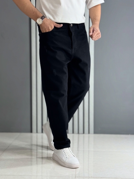 شلوار مام فیت مشکی ( قد 100 سانت )