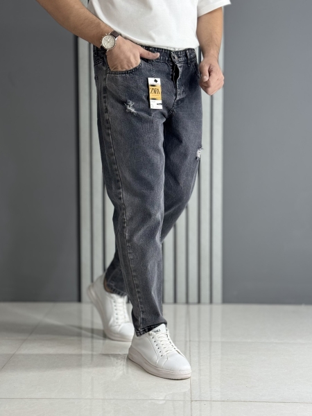 شلوار مام فیت ذغالی ( قد 100 سانت )