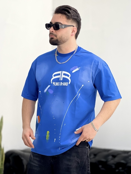 تیشرت آبرنگی Balenciaga آبی